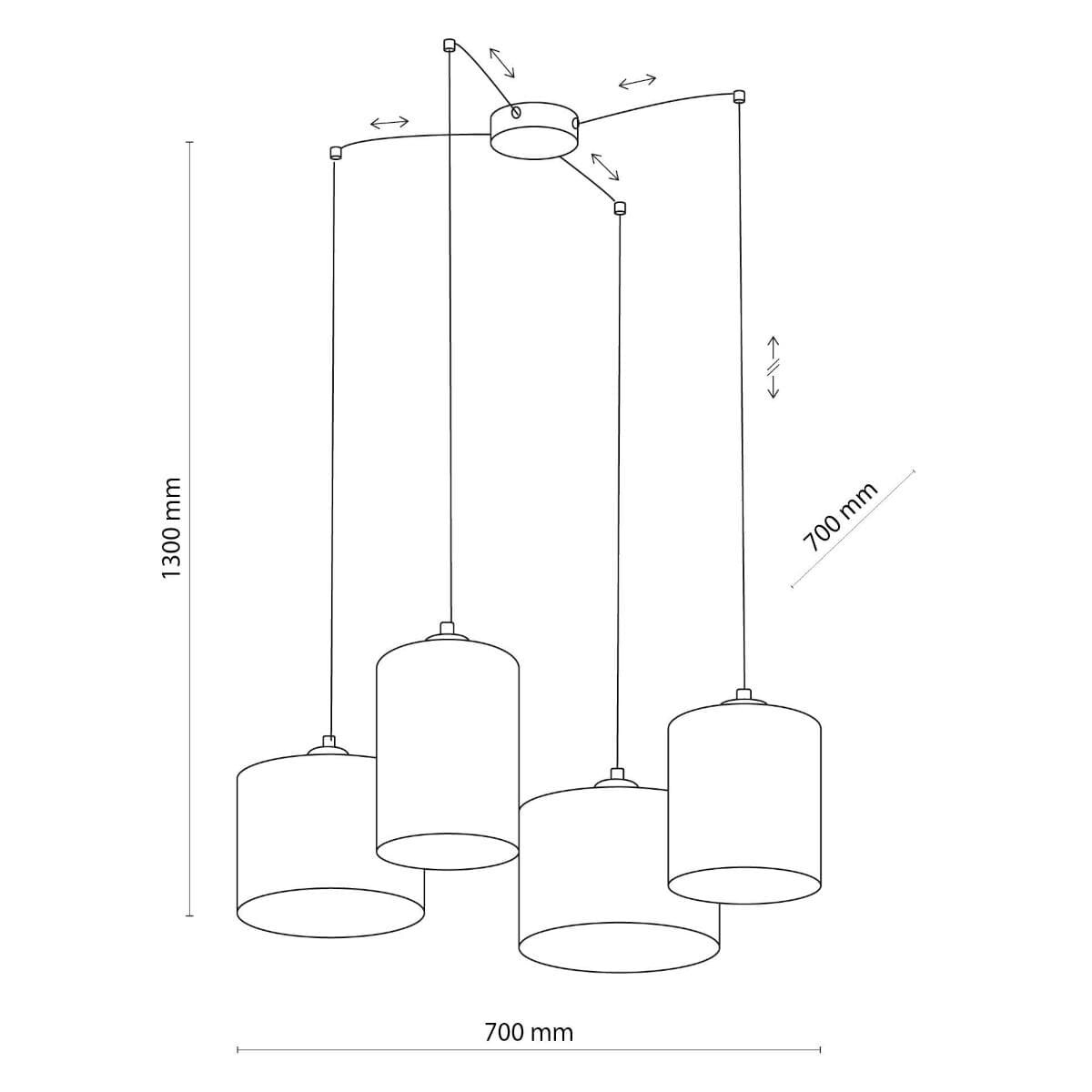 Zwisowa lampa ekologiczna Linobianco 6585 TK Lighting jutowa brązowa