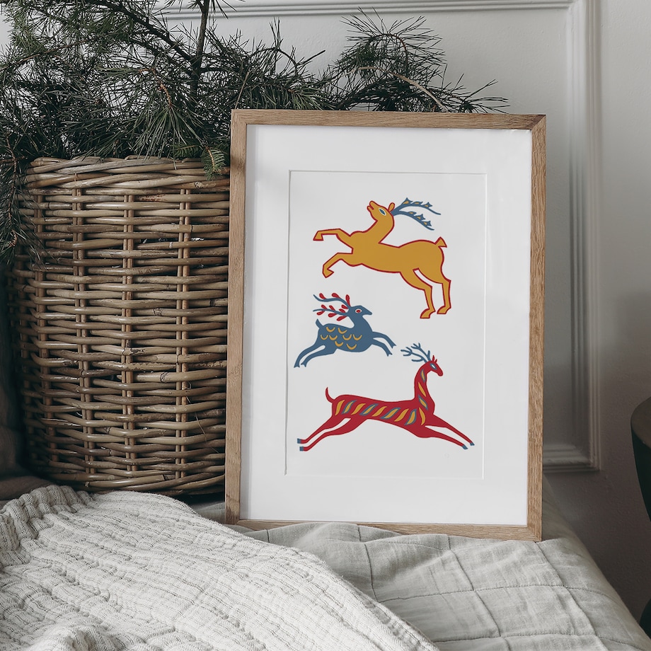 Plakat Renifery 21x30cm