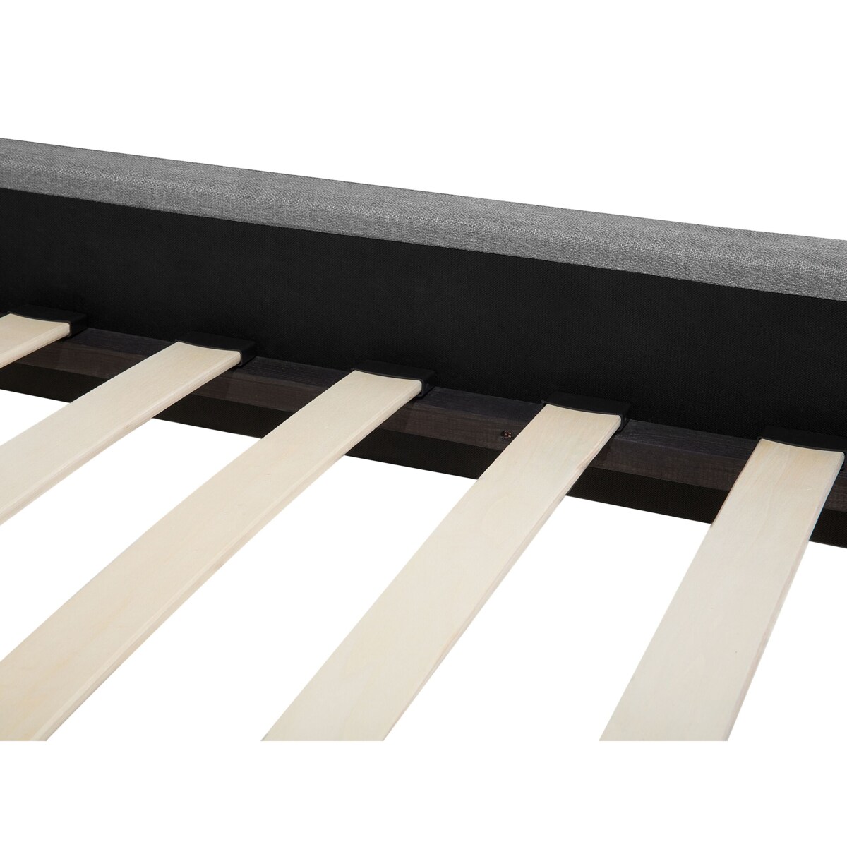 Łóżko tapicerowane 140 x 200 cm szare COLMAR