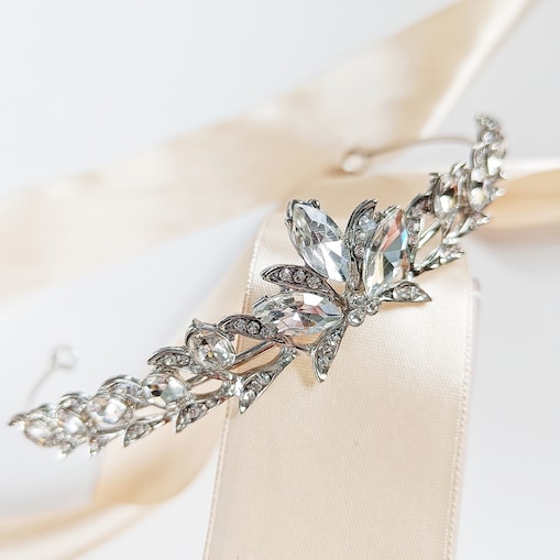 OPASKA na głowę z listkami ślub wesele boho glamur