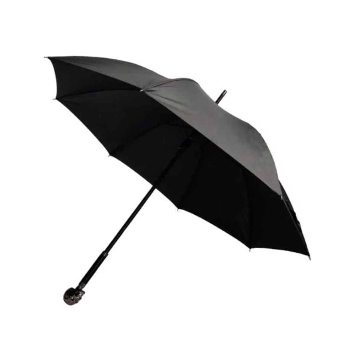 Długi parasol Skull, czarny