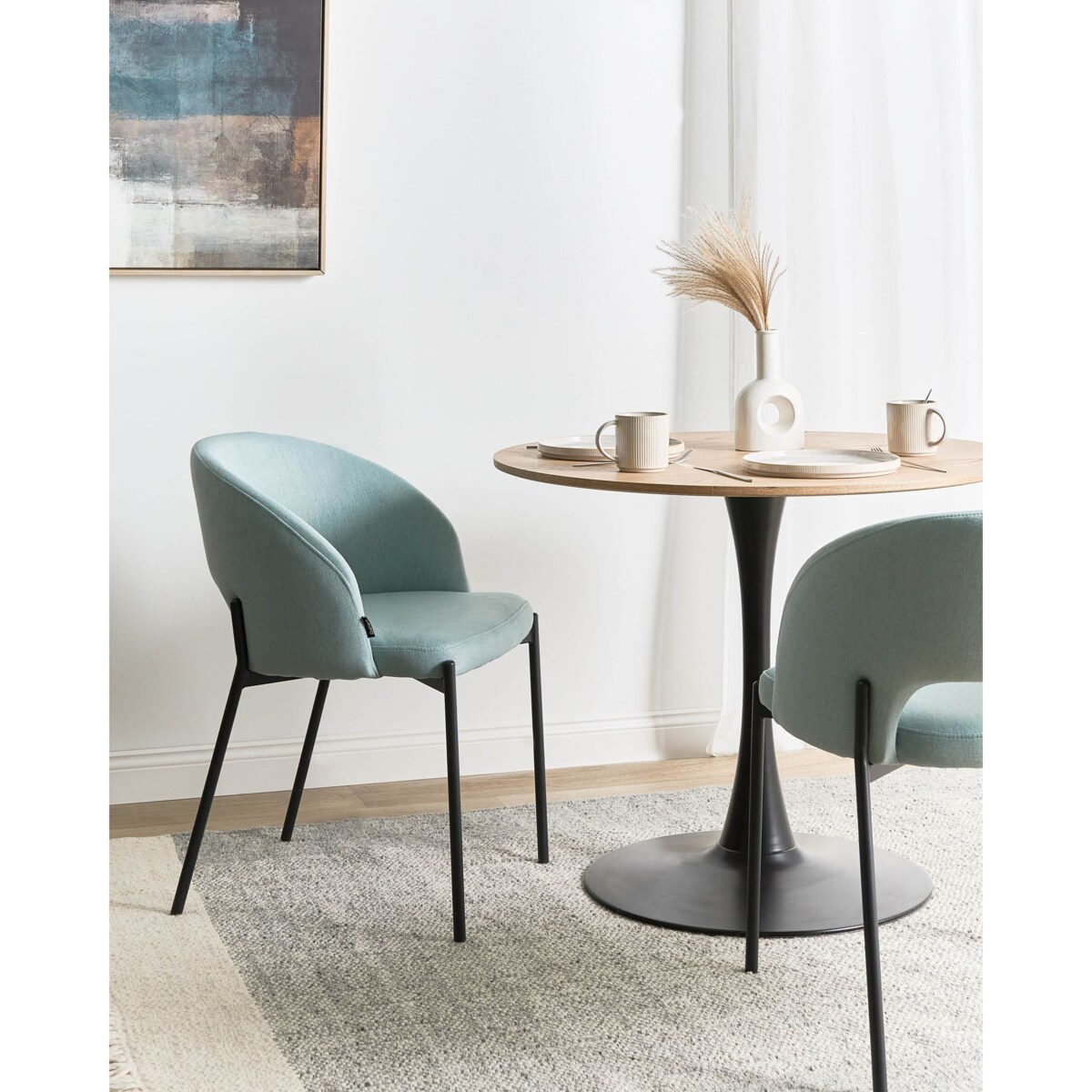 Zestaw 2 krzeseł do jadalni PENNY Błękitny