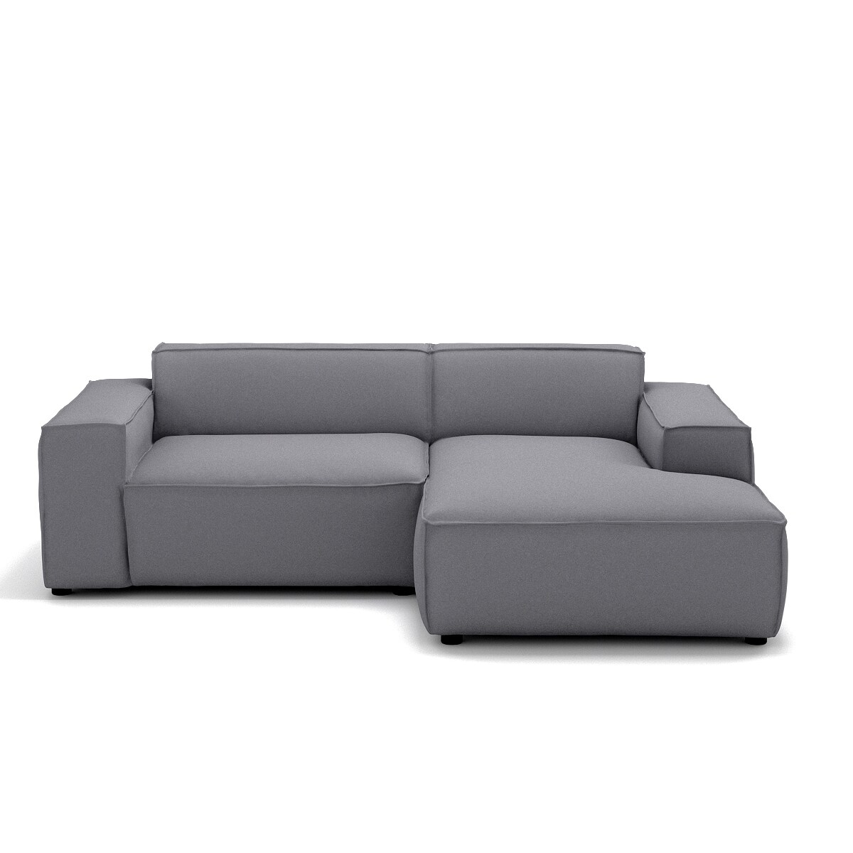 Narożnik prawy 4 osobowy Modularis - Szary Welur