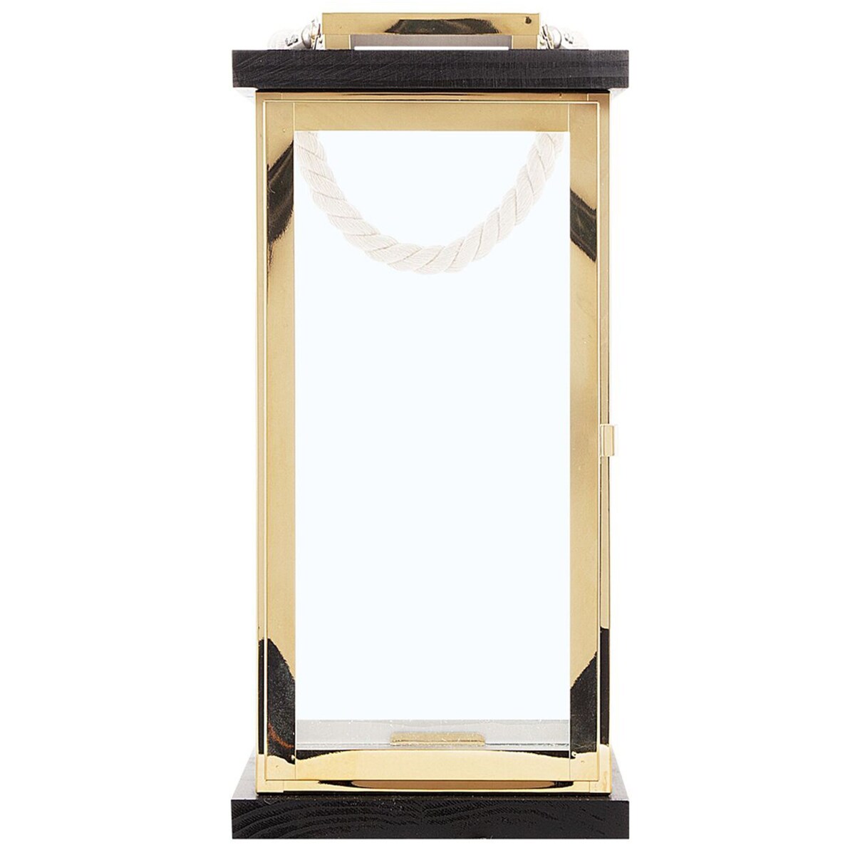 Lampion szklany 41 cm mosiężny BORNEO