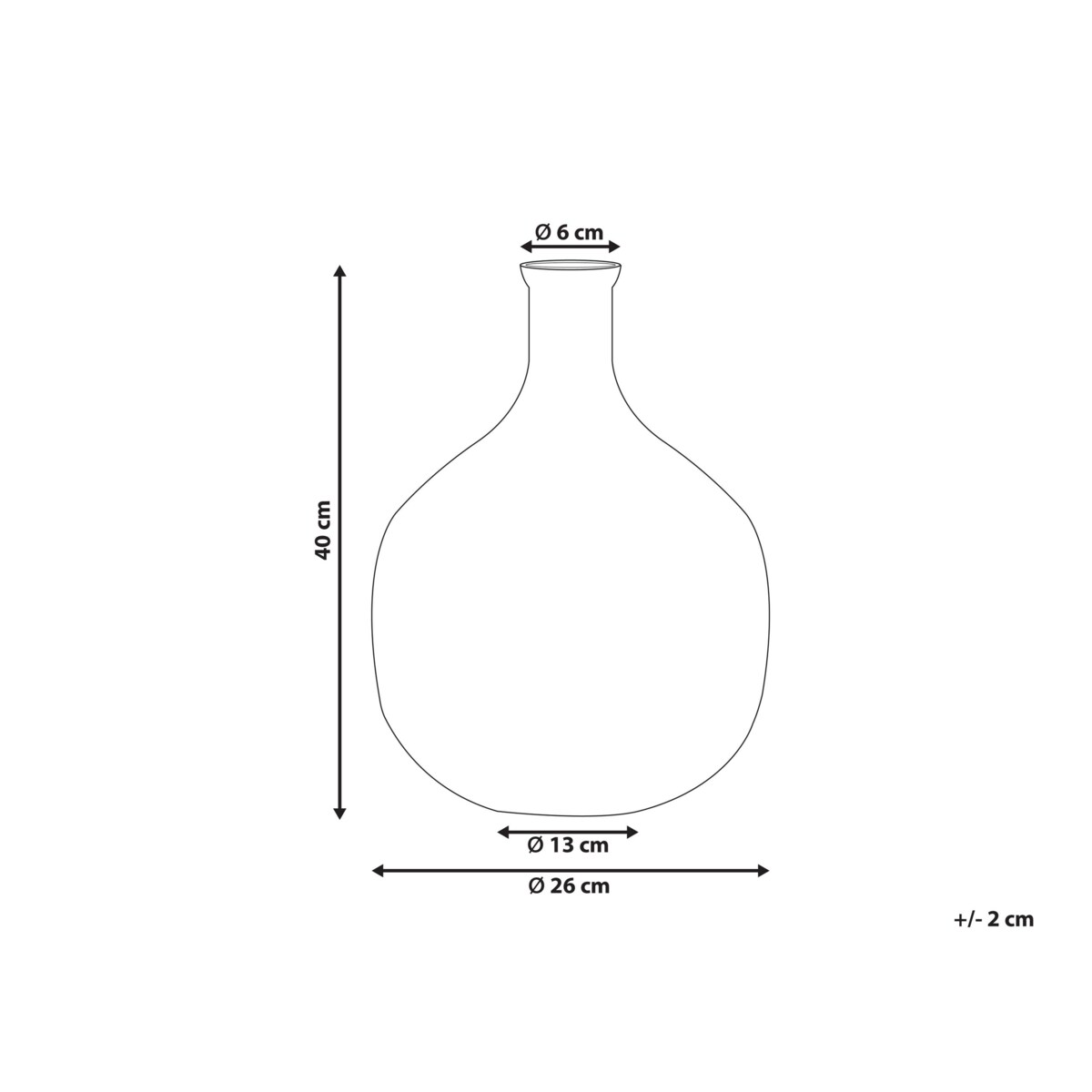 Wazon na kwiaty szklany 40 cm opalizujący wielokolorowy RAZALA