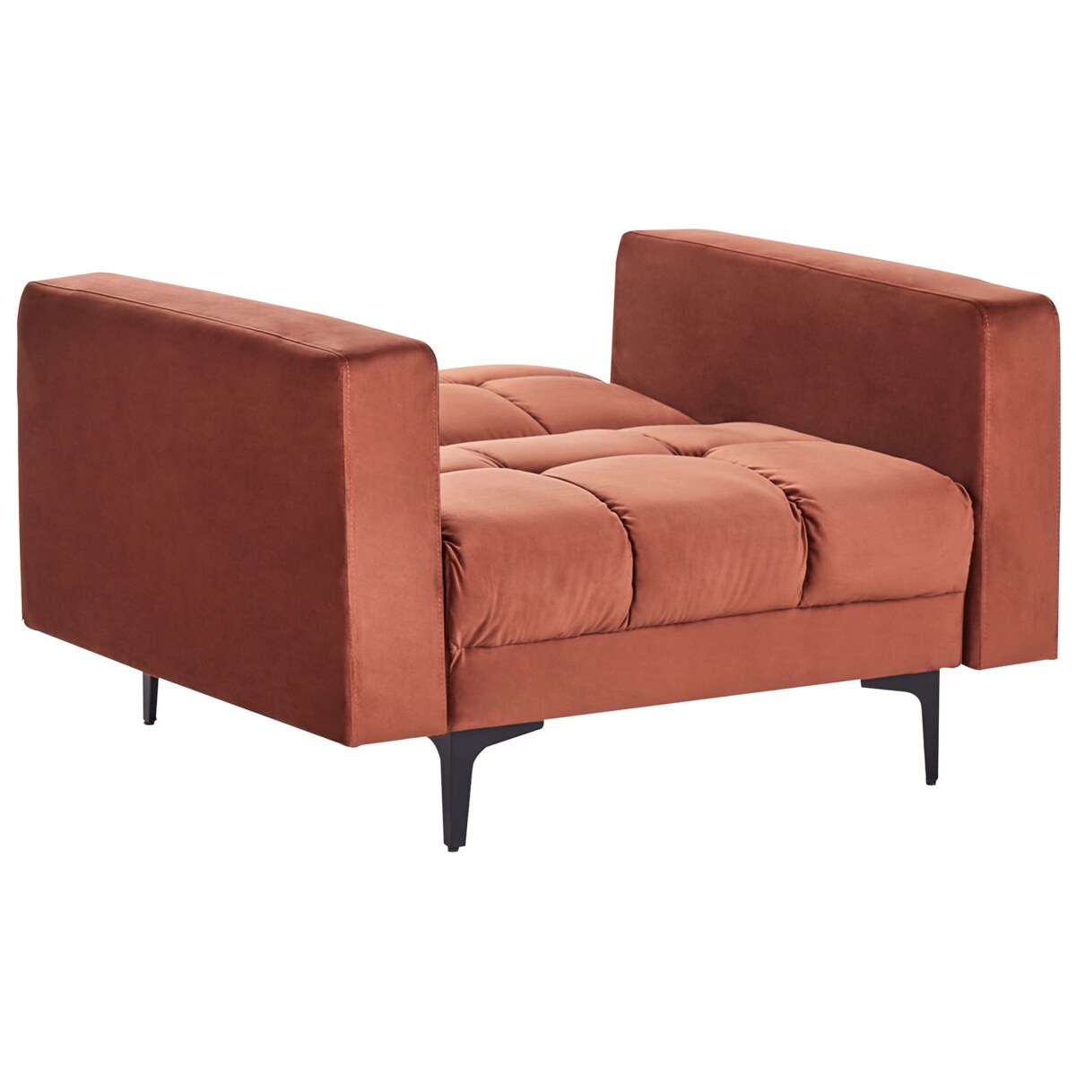 Zestaw wypoczynkowy 5-osobowy welurowy czerwony ALNES