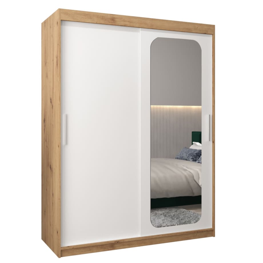 Szafa przesuwna Garderoba PROMO T2 150 artisan/biały