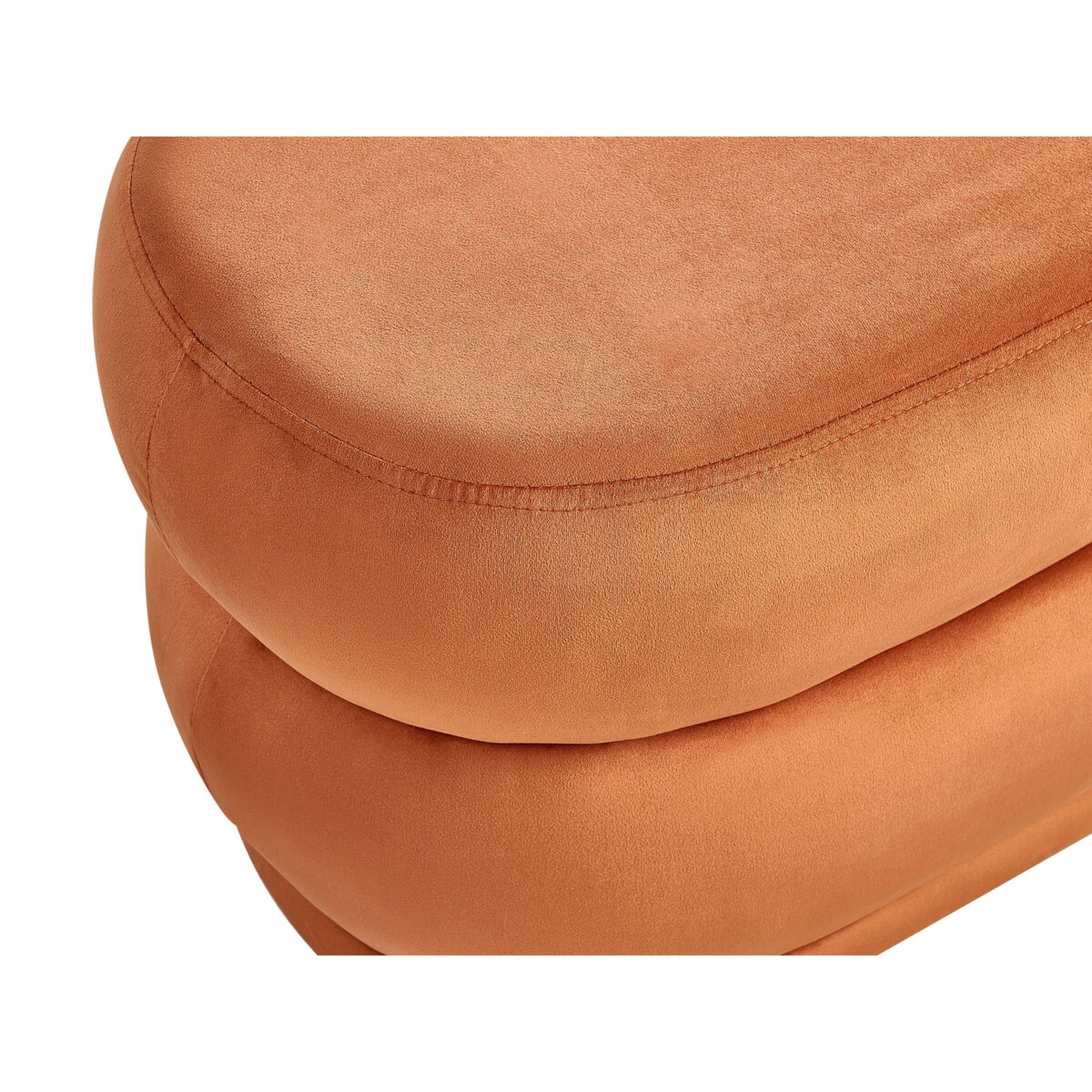 Ławka welurowa pomarańczowa ELLENDALE