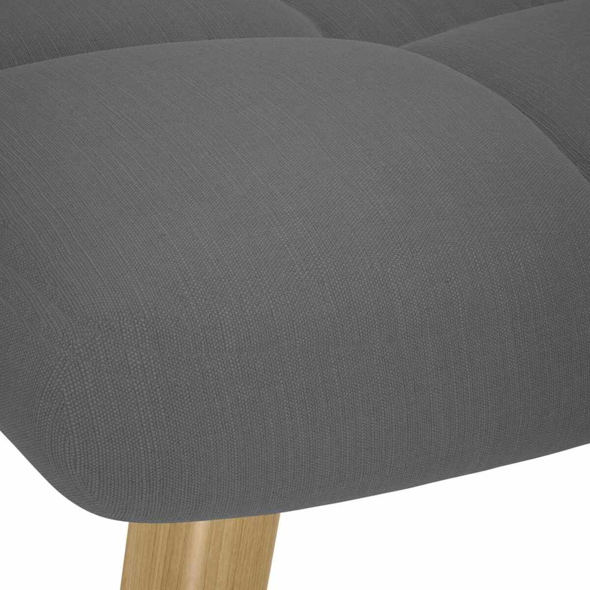 vidaXL Fotel z podnóżkiem, ciemnoszara, obity tkaniną