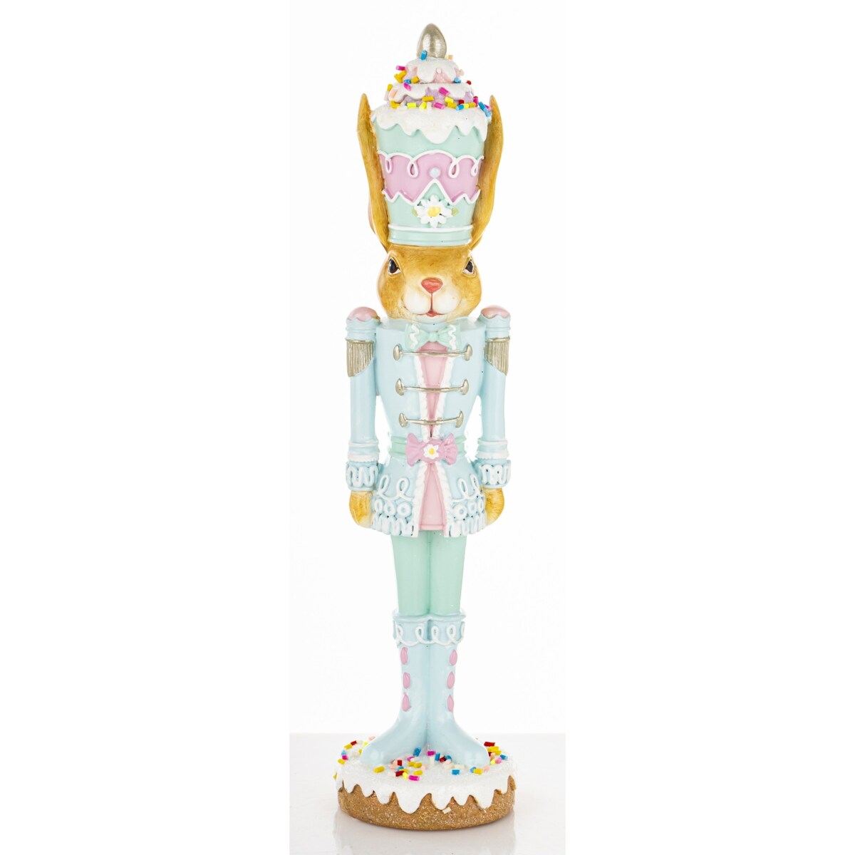 Dekoracja - króliczek na torcie 26,5x6,5x6,5 cm Tortowy ludek