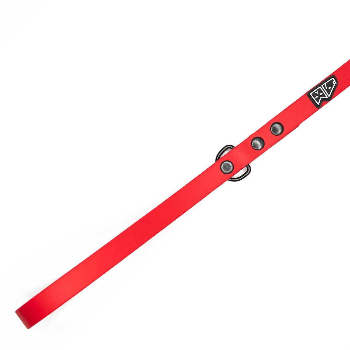 Smycz miejska Biothane® dla psa lub kota "Red AF" - Rozmiar: M, Szerokość taśmy: 16mm