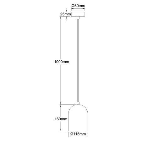 Lampa wisząca Light Prestige Nilo czarny 1 x GU10 1 szt.