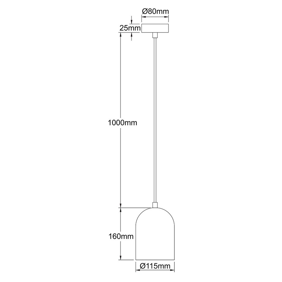 Lampa wisząca Light Prestige Nilo czarny 1 x GU10 1 szt.