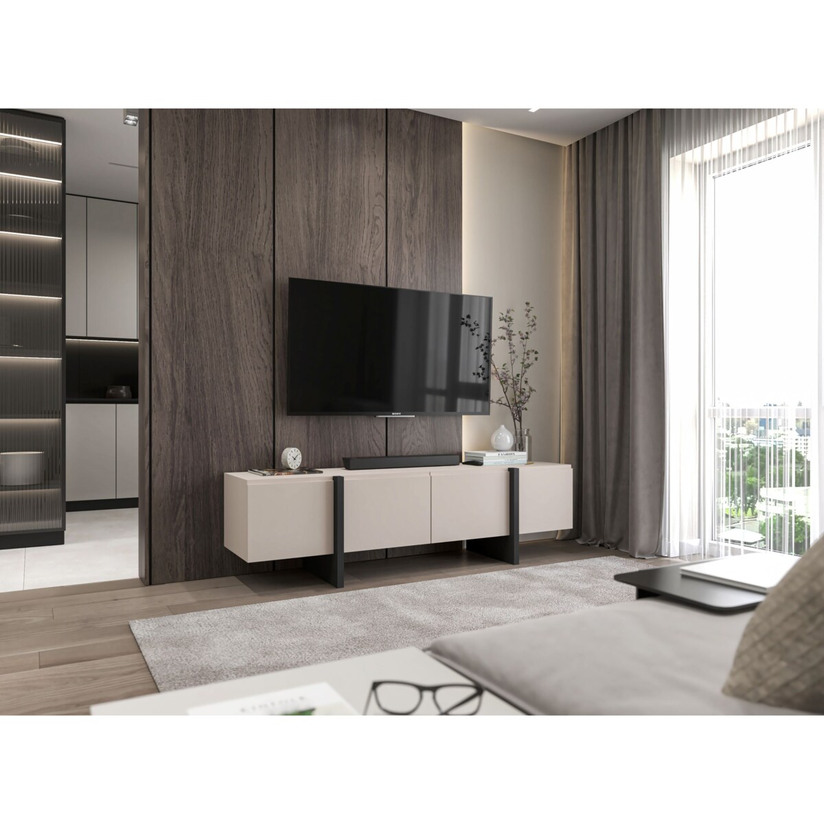 Oryginalna Szafka RTV Kenzo Komoda RTV Boho Kaszmir Mat 180 cm