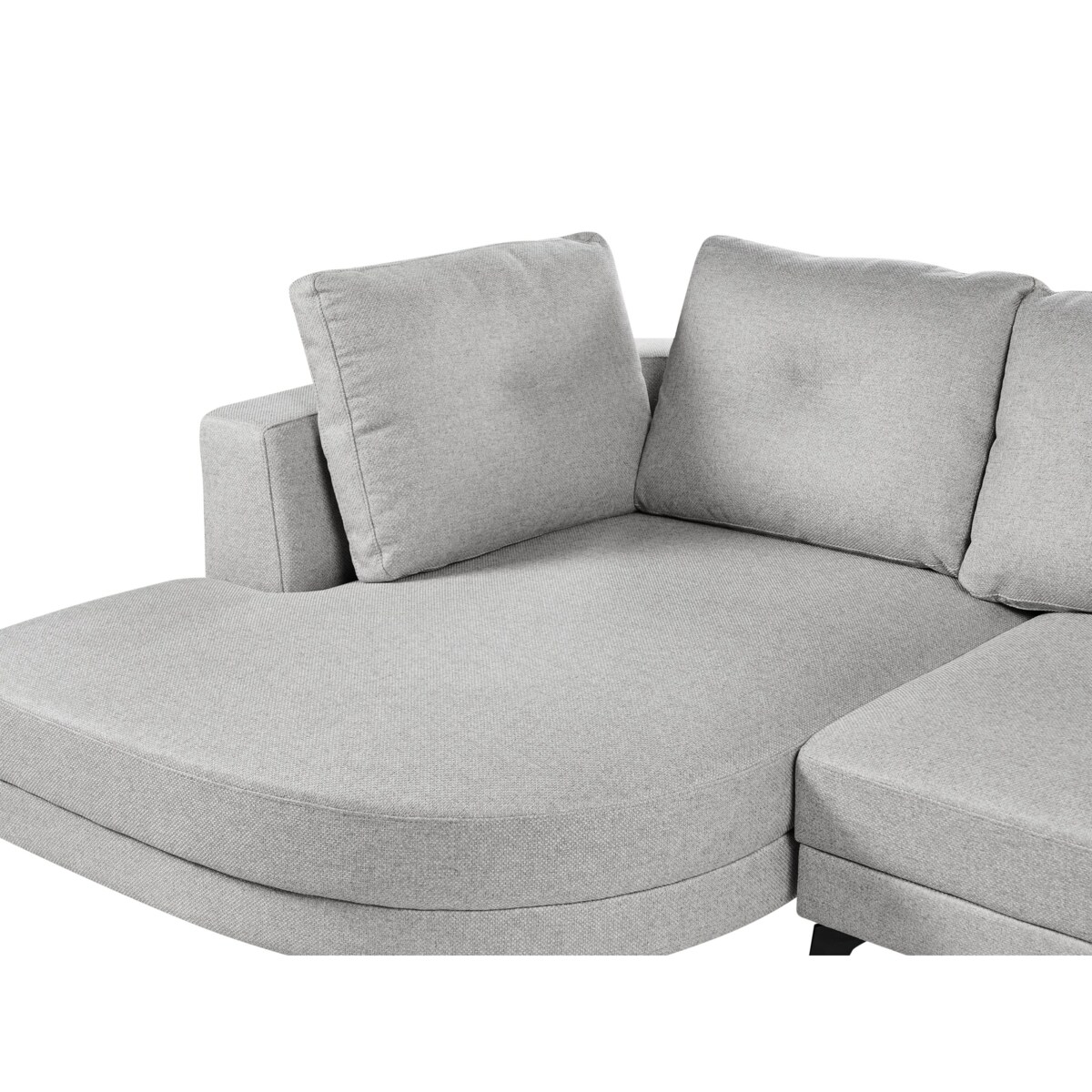 Narożnik dla 3 osób MARUM Len syntetyczny Szary Prawostronny