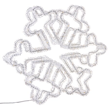 Dekoracja ogrodowa LED SILVERAN Śnieżynka 28 cm Biały