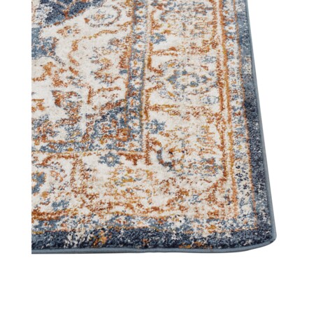 Dywan 200 x 300 cm beżowy z niebieskim DVIN