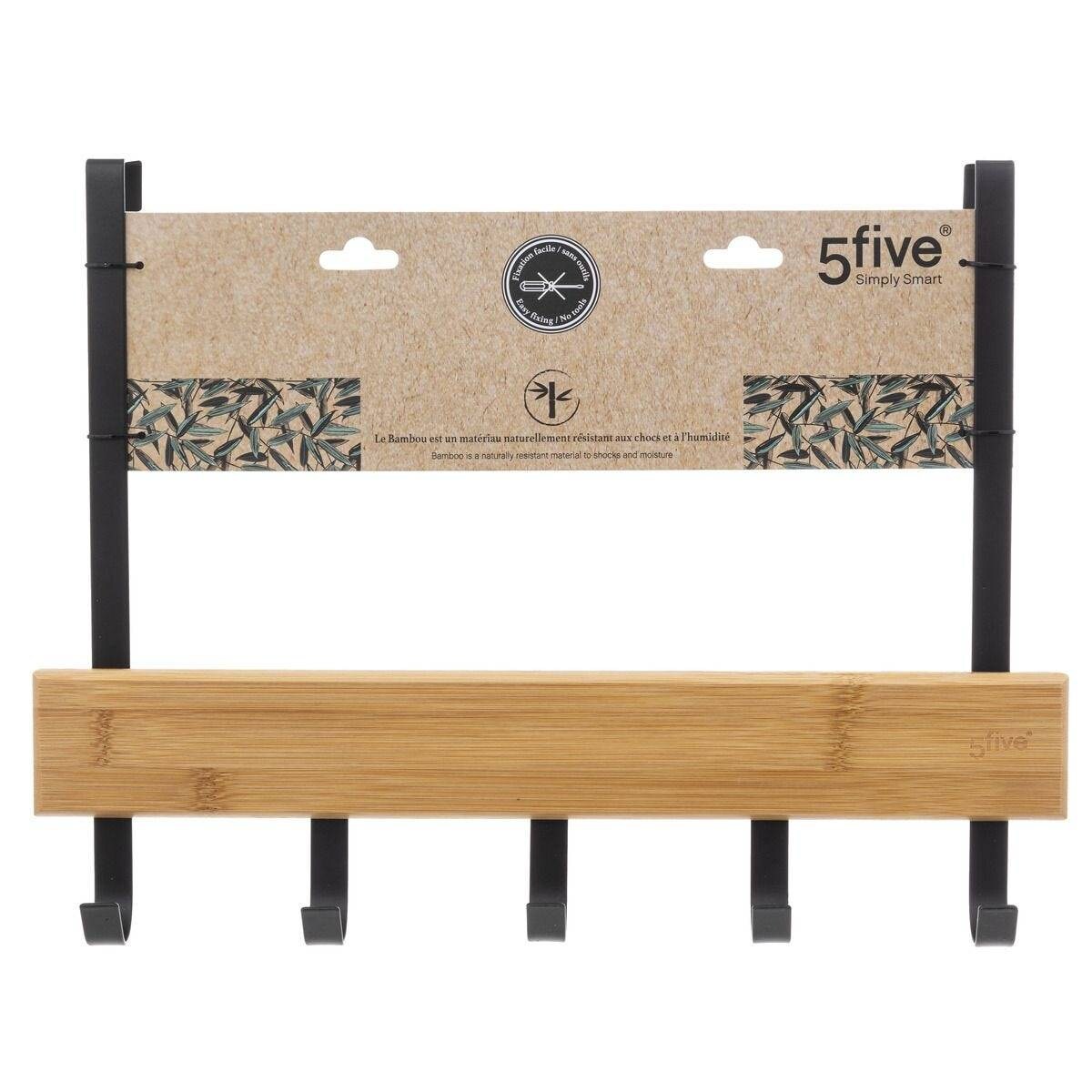 Wieszak łazienkowy na drzwi, 5 haczyków