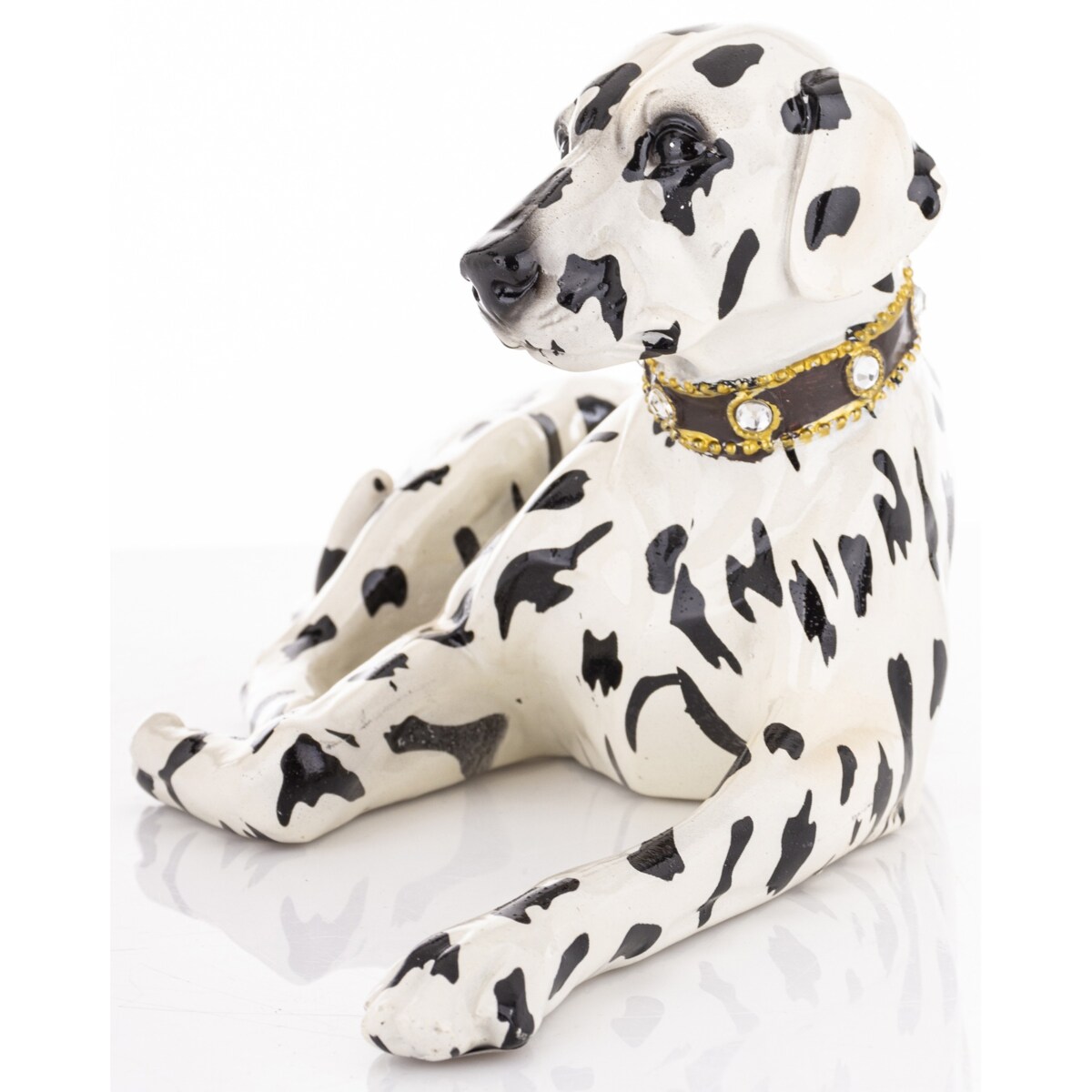 Dekoracja - figurka leżącego psa 14x31x15 cm DALMATIAN - II