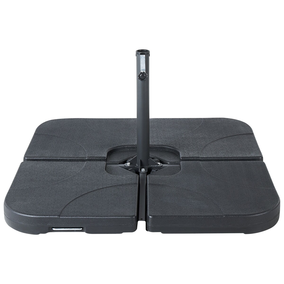 Metalowy stojak pod parasol ogrodowy czarny VICCHIO