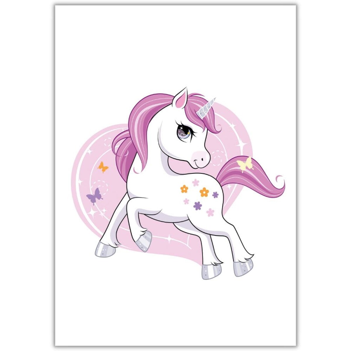 plakat jednorożec 21x30 cm