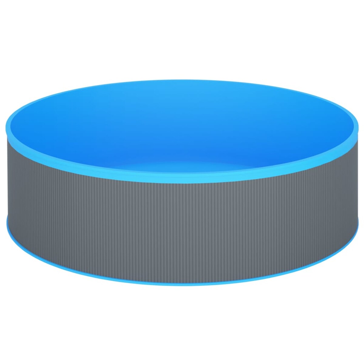 vidaXL Basen ogrodowy z wiszącym skimmerem i pompą, 350x90 cm, szary