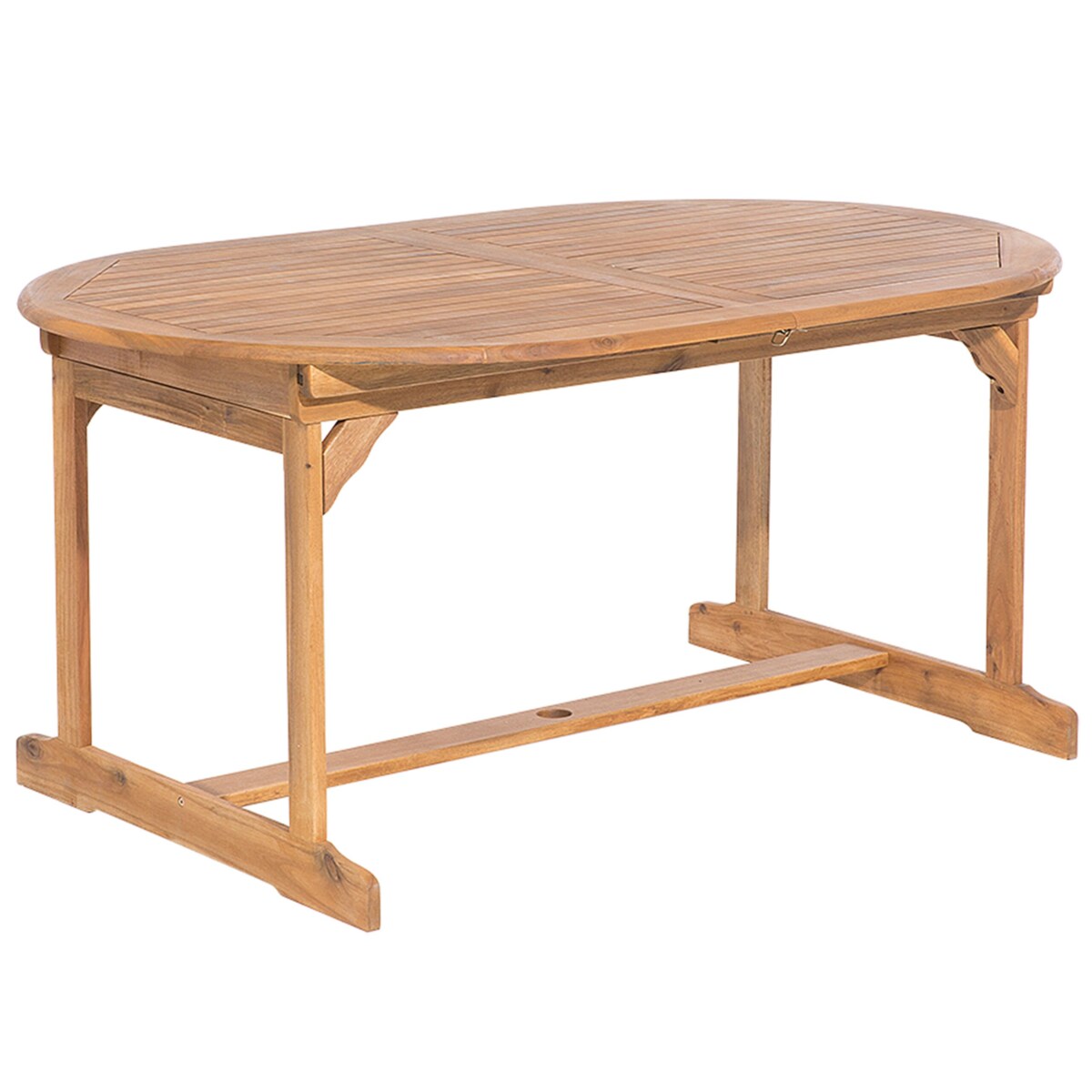 Zestaw ogrodowy drewniany stół z parasolem i 8 krzeseł z poduszkami złamana biel MAUI