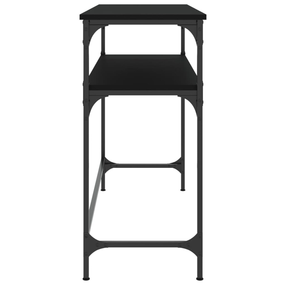 vidaXL Stolik konsolowy, czarny, 100x35,5x75 cm