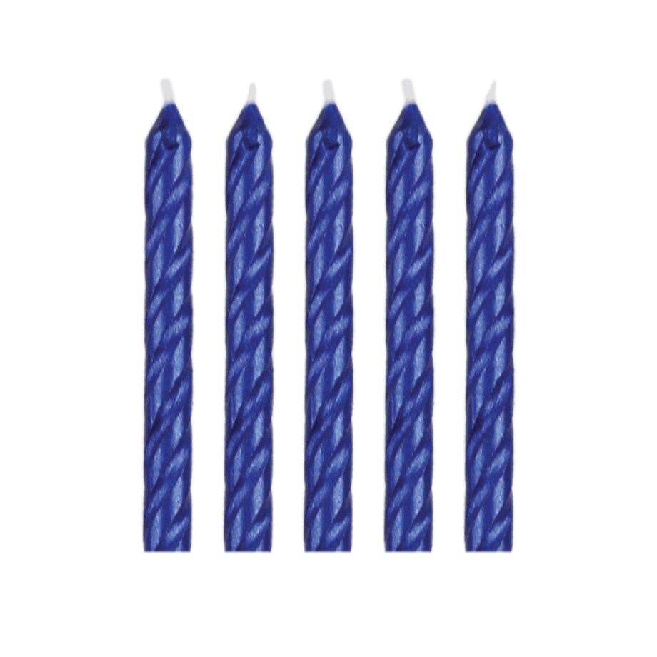 PME Świeczki niebieskie Happy Birthday (16 sztuk) niebieski