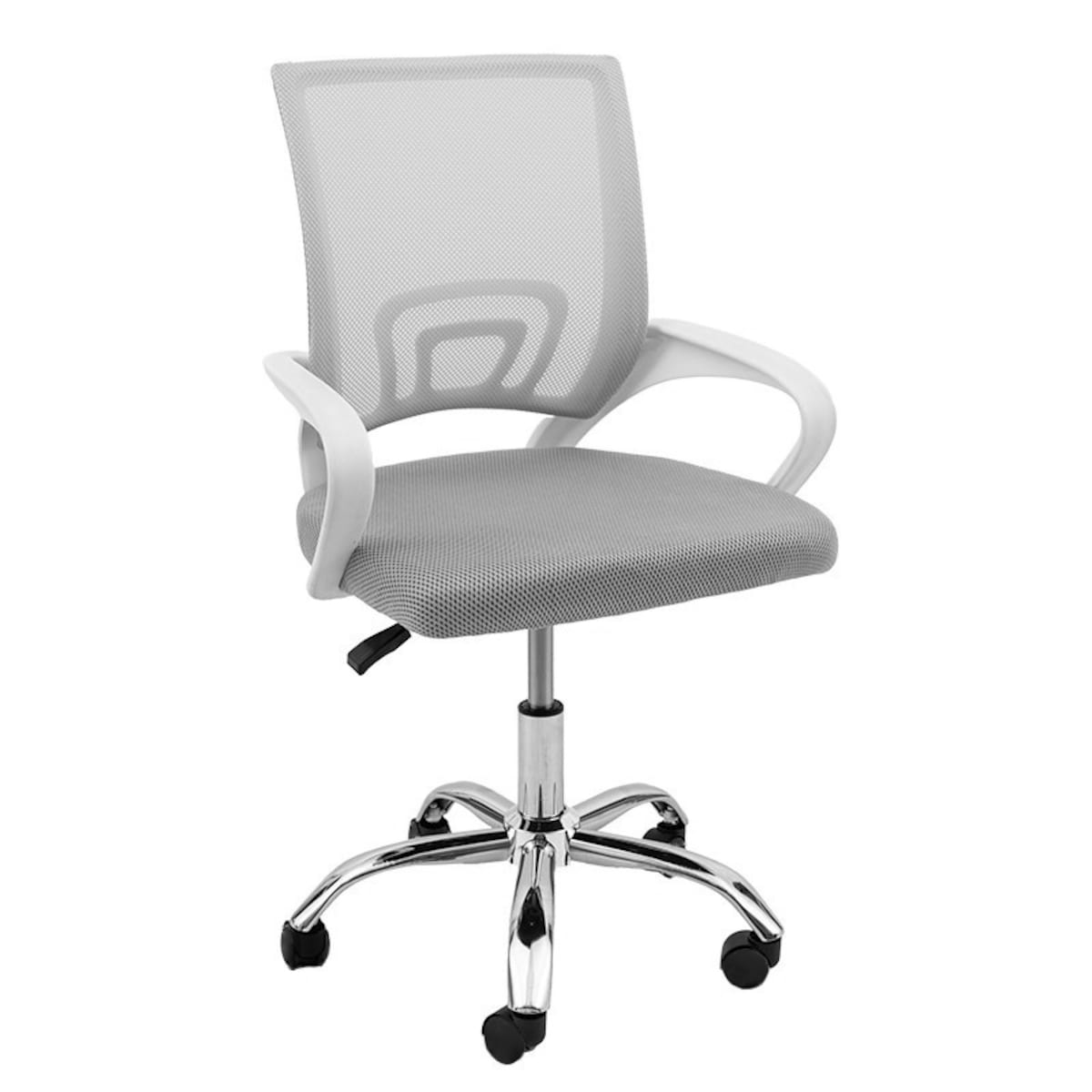 Krzesło biurowe fotel obrotowe regulowane młodzieżowe szare