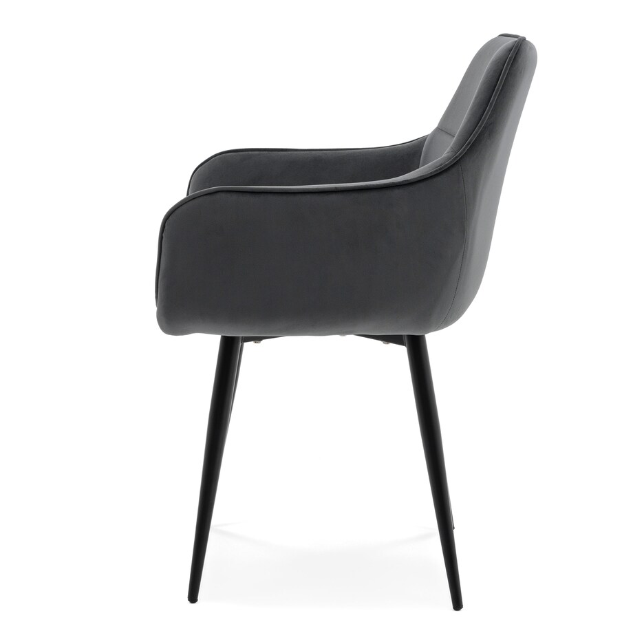 Krzesło tapicerowane welurowe QUATTRO velvet aksamit szary