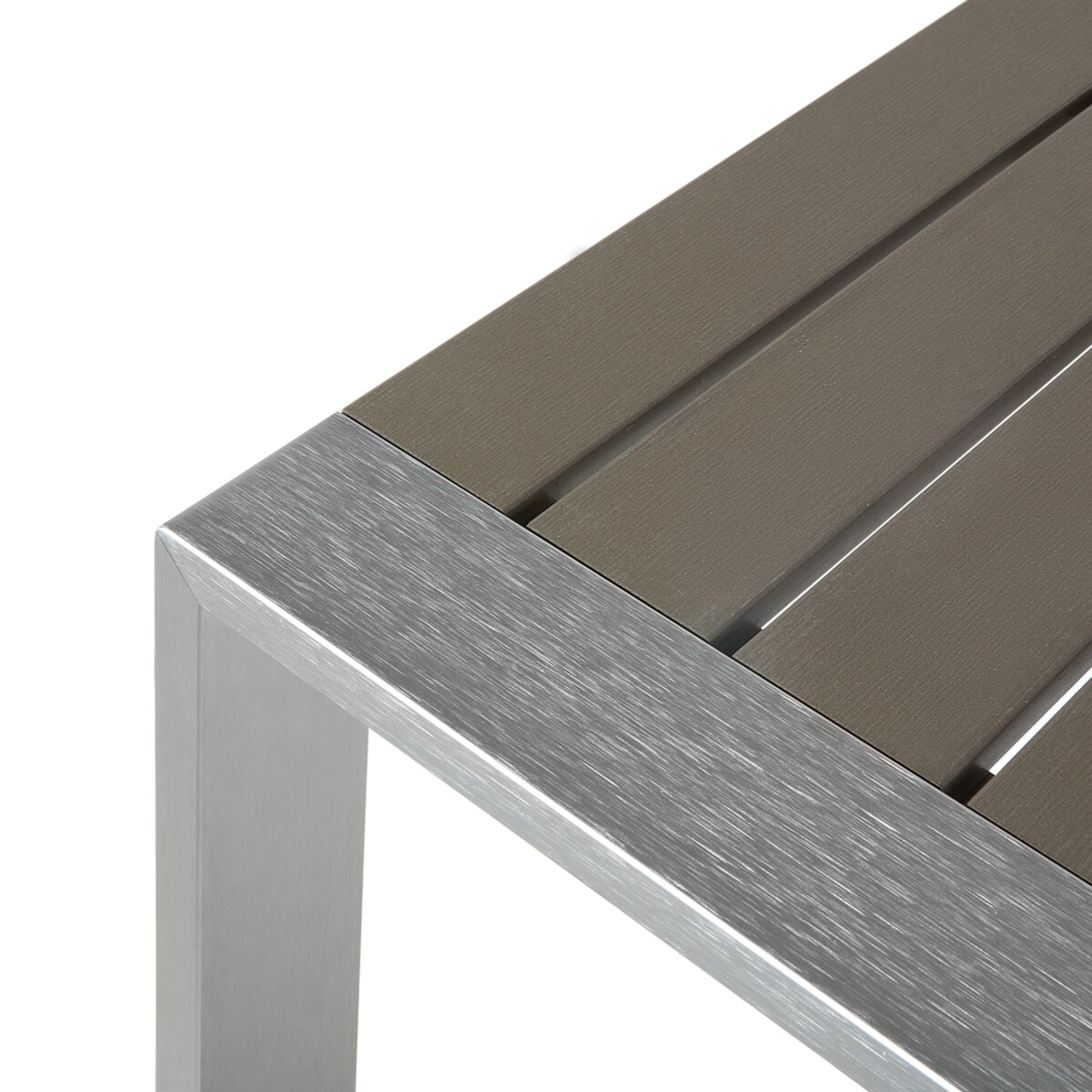 Stolik kawowy ogrodowy SALERNO 90 cm 50 cm Metal Ciemnoszary