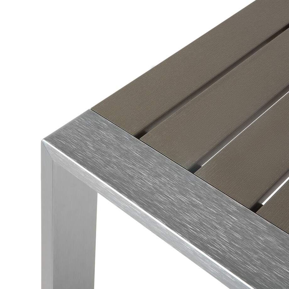 Stolik kawowy ogrodowy SALERNO 90 cm 50 cm Metal Ciemnoszary