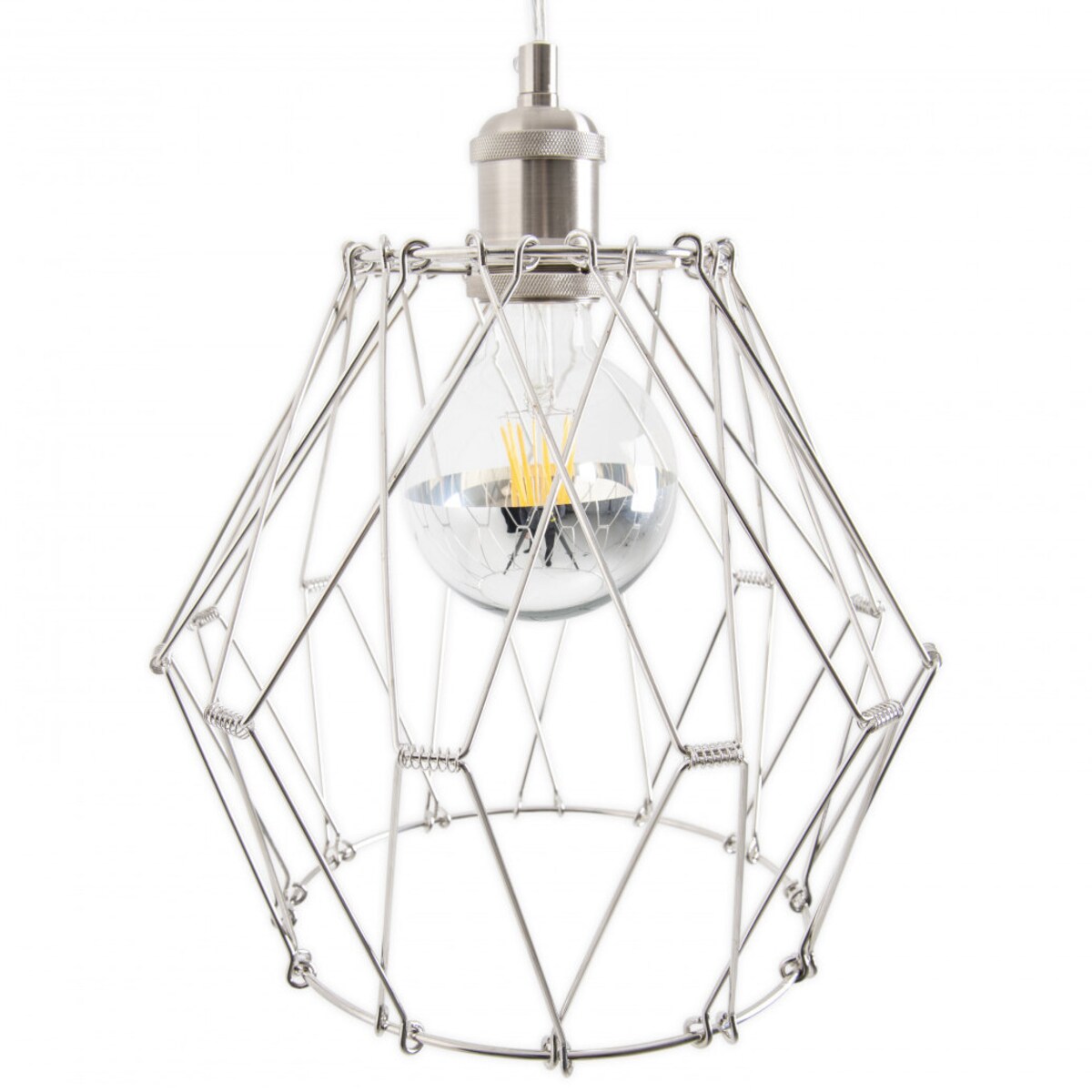 Regulowana LAMPA wisząca 6115359 Nave druciana OPRAWA metalowy ZWIS klatka chrom