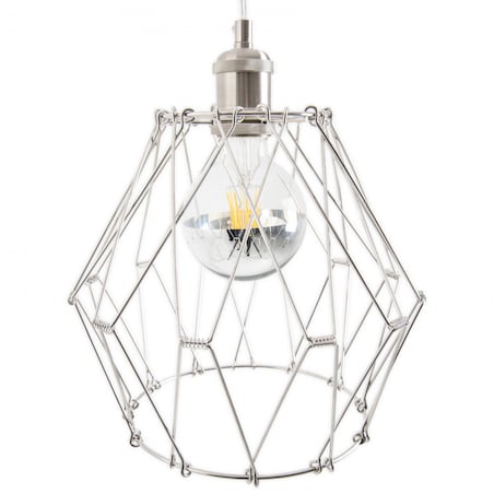 Regulowana LAMPA wisząca 6115359 Nave druciana OPRAWA metalowy ZWIS klatka chrom