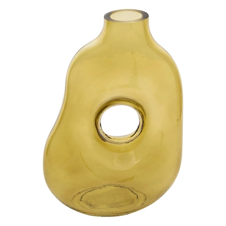 Wazon szklany zielono-żółty Kaki 25 cm