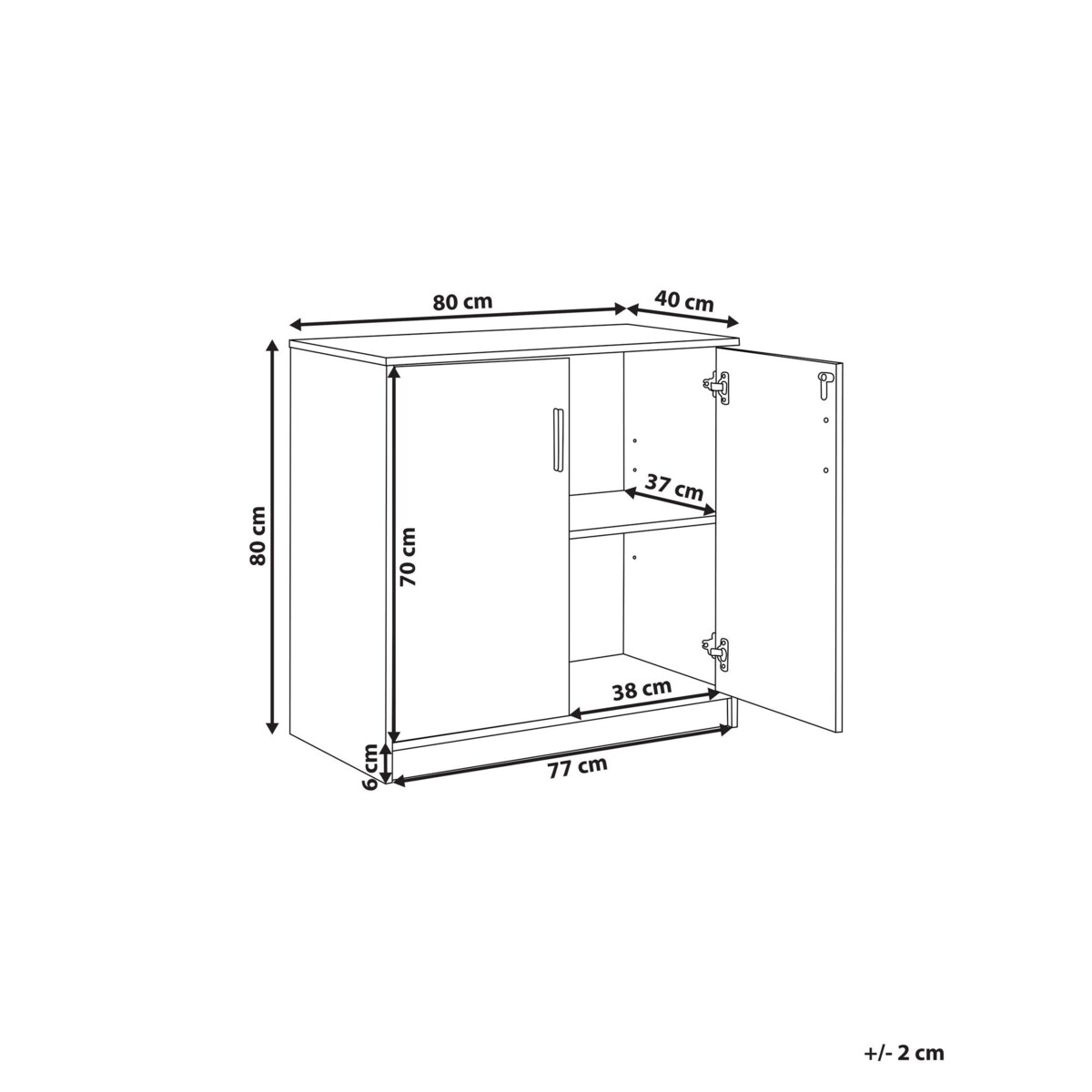 Szafka ZEHNA Jasny brąz/ biały