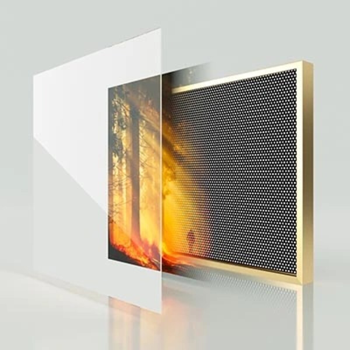 OBRAZ PODŚWIETLANY LED JELEŃ ramka czarna ELEGANCE SLIM 50x70 cm + zasilacz