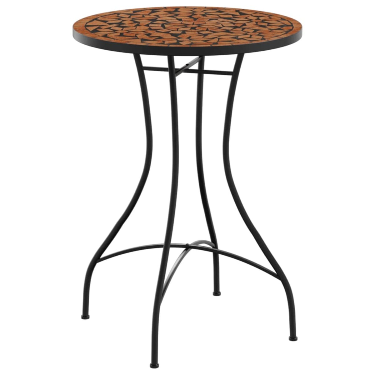 vidaXL Mozaikowy stolik bistro, terakota, Ø50x70 cm, ceramiczny