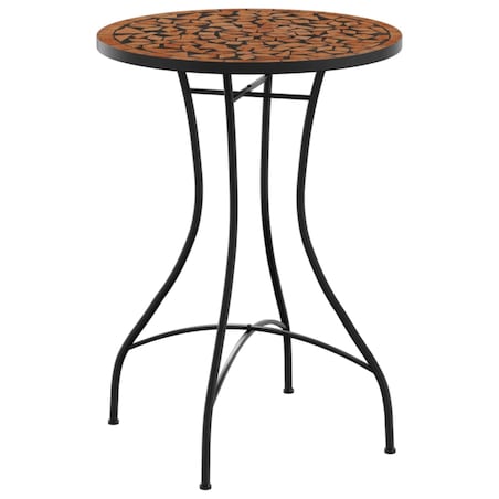 vidaXL Mozaikowy stolik bistro, terakota, Ø50x70 cm, ceramiczny