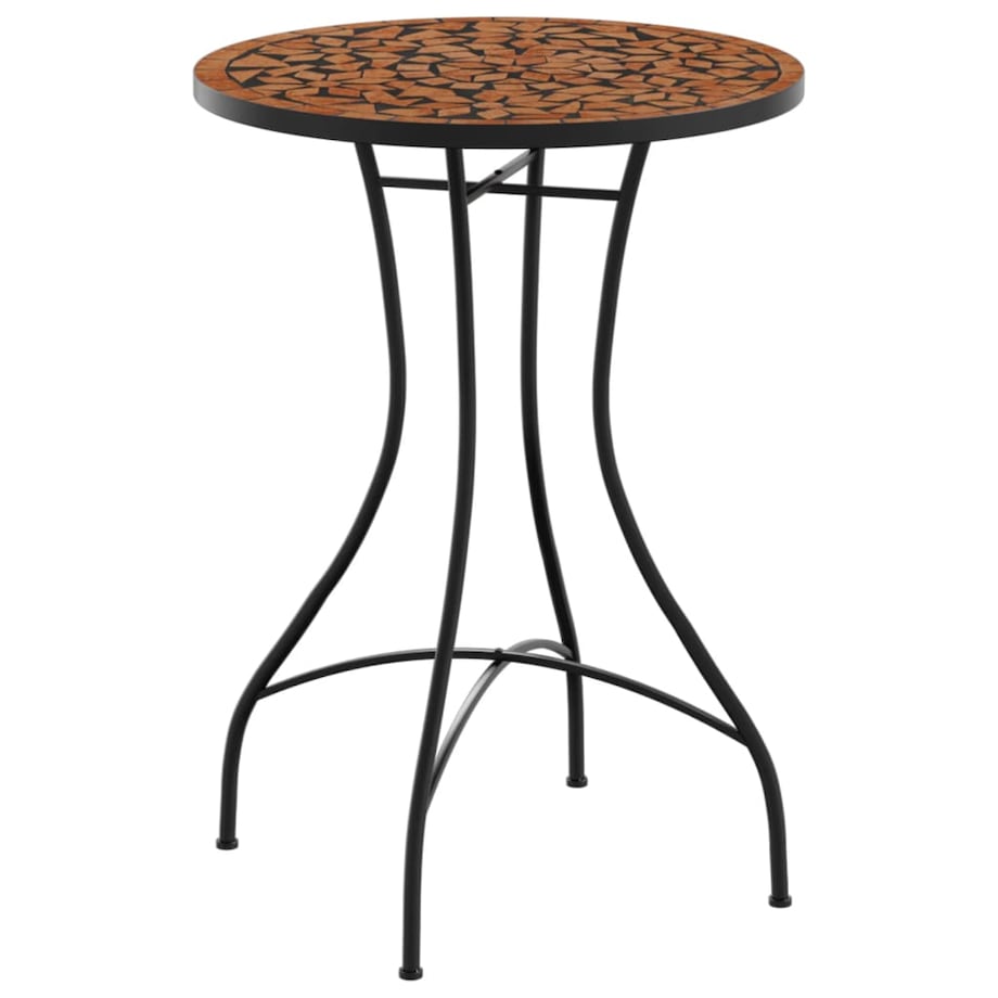 vidaXL Mozaikowy stolik bistro, terakota, Ø50x70 cm, ceramiczny