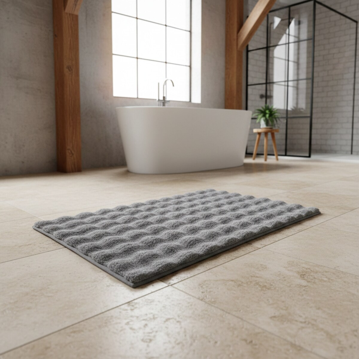 Kleine Wolke Cloud Luksusowy Dywanik łazienkowy jasny szary 70x120 cm supermiękki