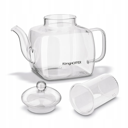 DZBANEK Z ZAPARZACZEM szklanym sitko imbryk czajnik na zioła herbatę 1,2 L