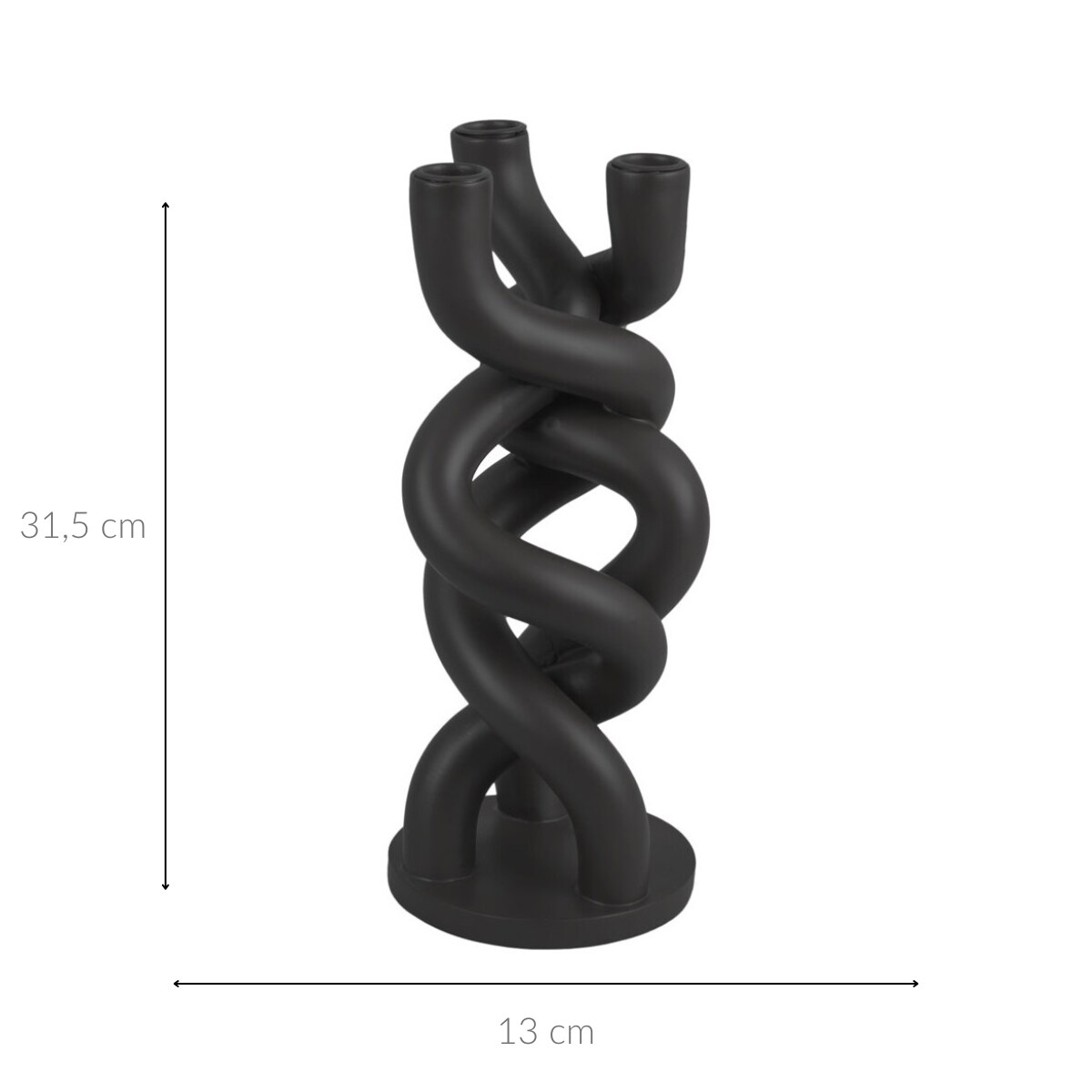 Świecznik na 3 świece obiadowe, TWISTED