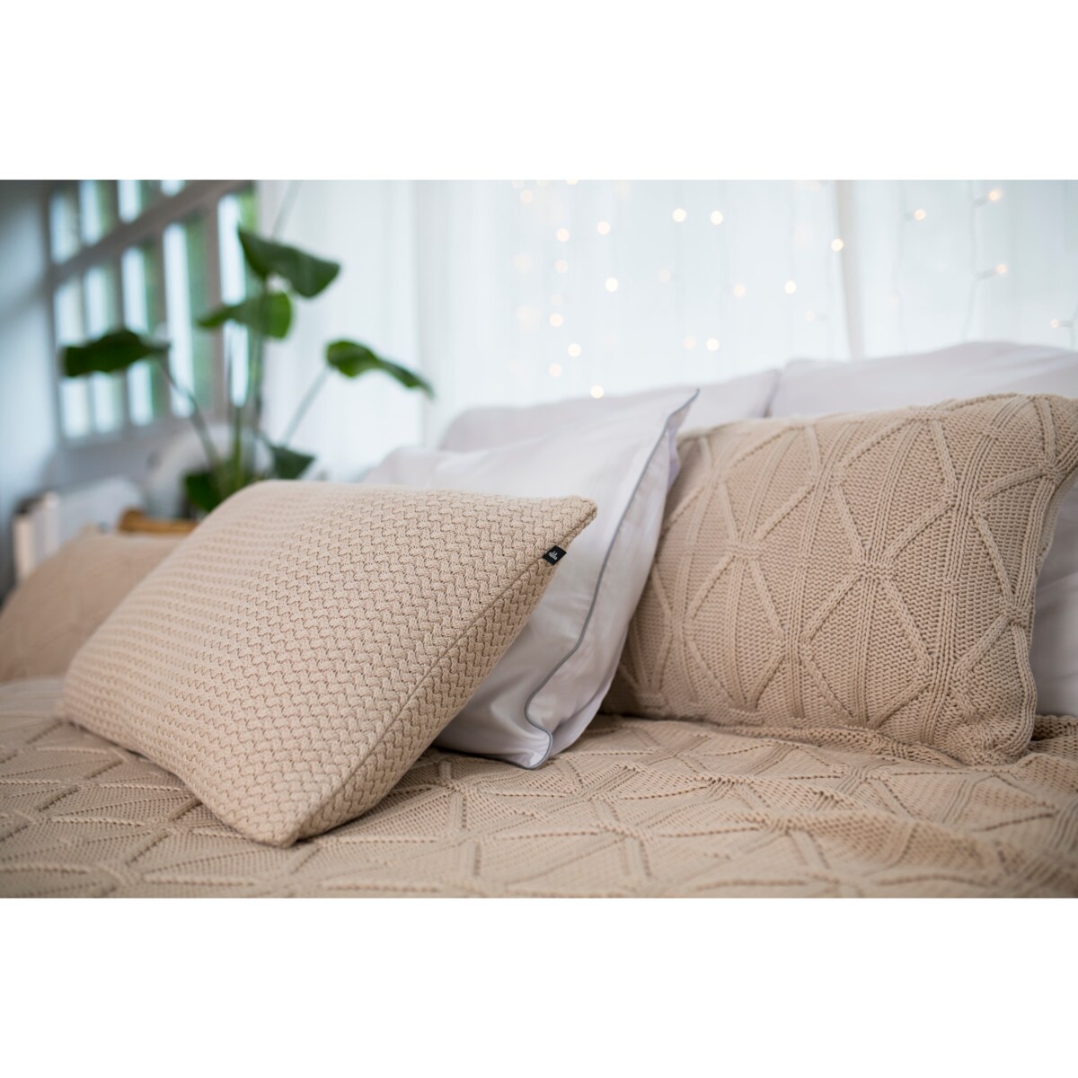 Poszewka brytyjska podłużna beżowa, 40 x 60 cm, La Manta