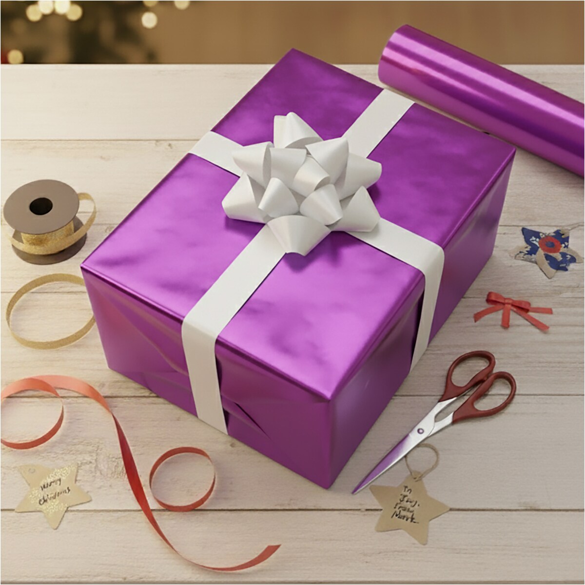 Papier Prezentowy Do Pakowania Prezentów 25 m MEGAROLKA Świąteczny Do Paczek Ozdobny Urodzinowy