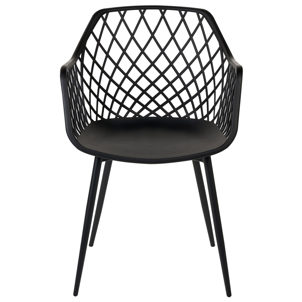 Zestaw 2 krzeseł do jadalni czarny NASHUA II