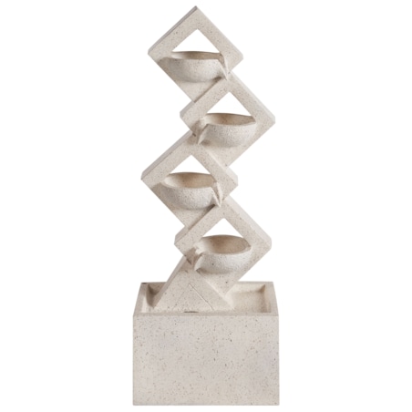 Fontanna ogrodowa z LED beżowa SHEGAR