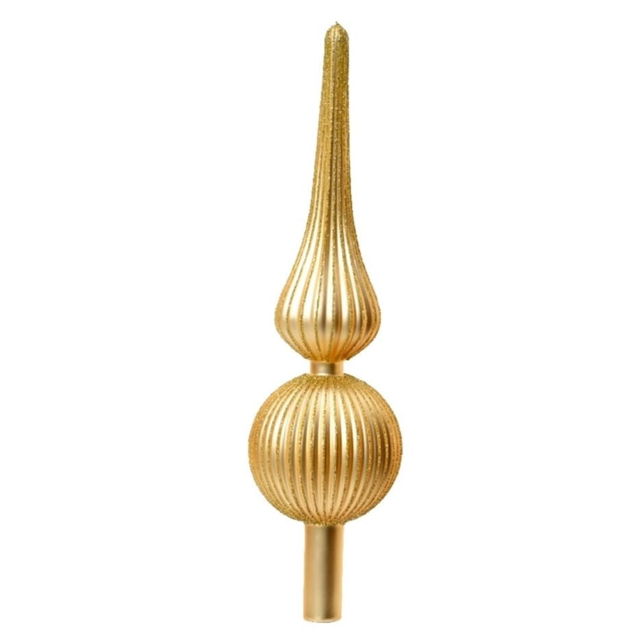 Szpic na choinkę TOPPER złoty mat karbowany