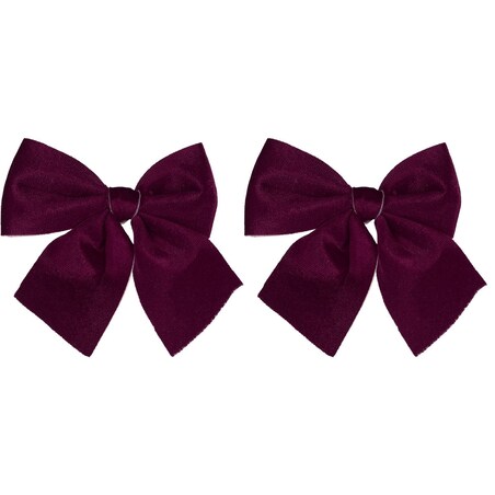 Kokardy świąteczne na choinkę, materiałowe, 2 sztuki, 13 x 13 cm